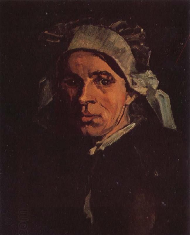 Vincent Van Gogh Head of a Peasant Woman with White Cap (nn04) oil painting picture